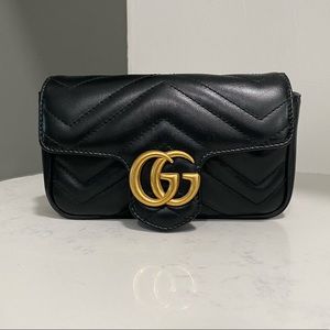 Authentic GG Marmont matelassé leather
super mini bag